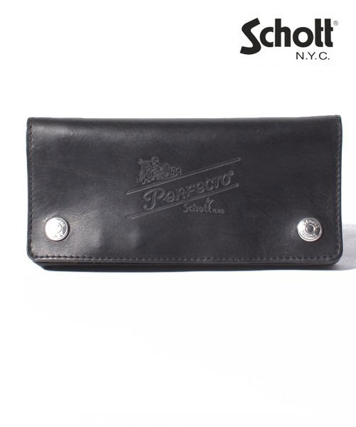 Schott/ショット】レザー ロングウォレット 長財布 アメカジ Schott/ショット】レザー ロングウォレット 長財布 アメカジ