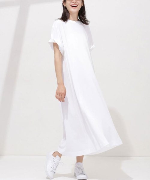 Anti Soaked 汗染み防止 ドレープワンピース 半袖 ナノ ユニバース Nano Universe D Fashion