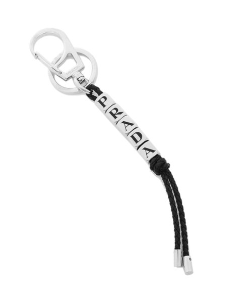セール26 Off プラダ キーホルダー キーリング ナッパレザー ロゴ ブラック メンズ レディース Prada 2ps051 66a F0002 プラダ Prada D Fashion