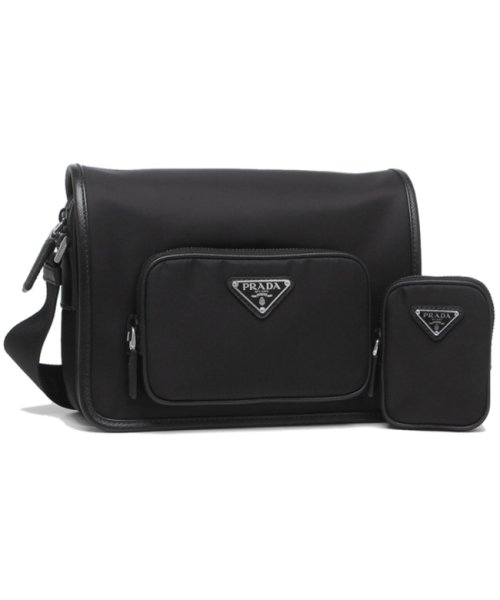 セール 15 Off プラダ ショルダーバッグ ナイロン サフィアーノ トライアングルロゴ ブラック メンズ レディース Prada 2vd041 2dmh Ooo F0002 プラダ Prada D Fashion