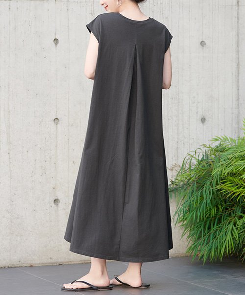 Usaコットン フレンチスリーブaラインカットソーワンピース コカ Coca D Fashion
