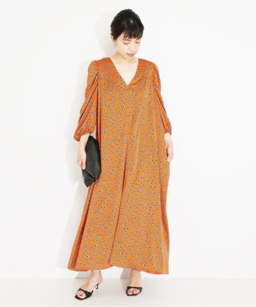 フラワープリントvネックワンピース ヴェルメイユ パー イエナ Vermeil Par Iena D Fashion