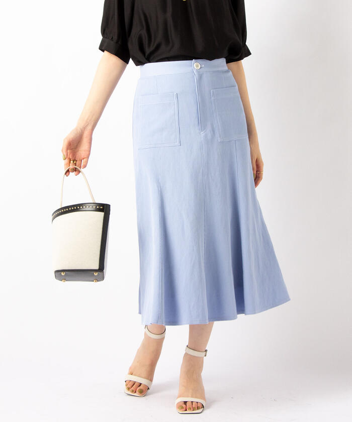 セール 40%OFF】コードレーンフレア配色ステッチスカート