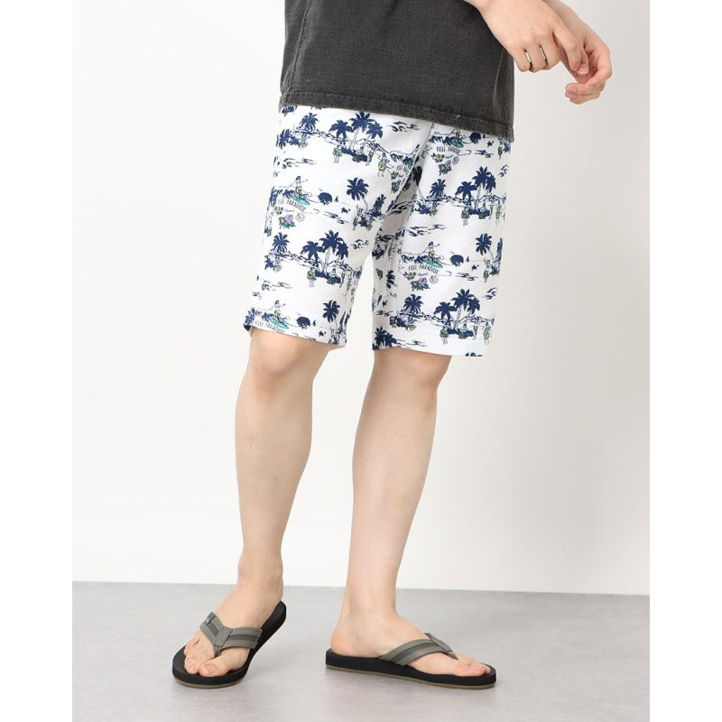 Styleblock スタイルブロック ミニ裏毛リゾート総柄プリントショートパンツ 裏使い Www Fepp Org Mx
