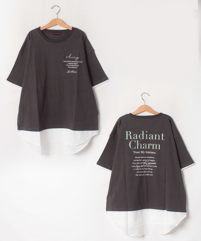 セール 30%OFF】裾レイヤード半袖Tシャツ(504019867) | ラブトキシック 