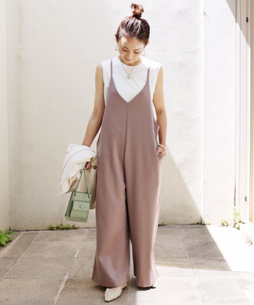 セール きれいめポンチキャミサロペット ワンピース アンドミー And Me D Fashion