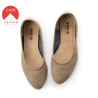ELAMA/ハスキー husky Co.Ltd. ELAMA/エラマ 日本製 アーモンドトゥ 柔らか軽量フラットパンプス/504104595