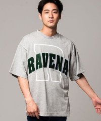 CavariA/CavariA ロゴ刺繍入りクルーネック半袖ビッグカレッジTシャツ メンズ ブランド 大きめ ワッペン  ストリート 【C】/504111739