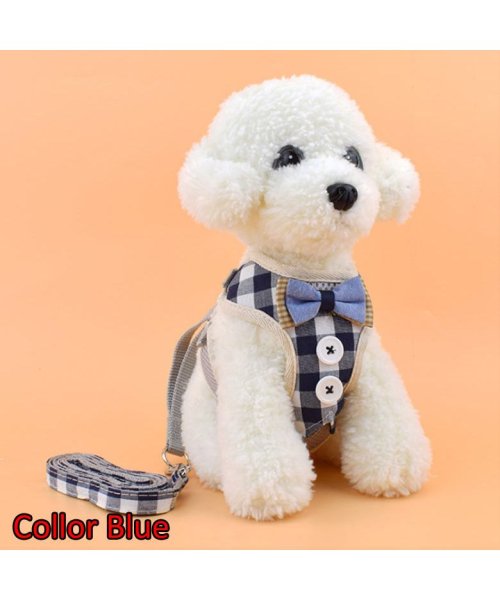 犬 ハーネス リード セット チェック かわいい ペット用品 犬服 猫服 かわいい 安全 脱げない 小型犬 中型犬 散歩 介護用 旅行 お出かけ マウマウ Mowmow D Fashion