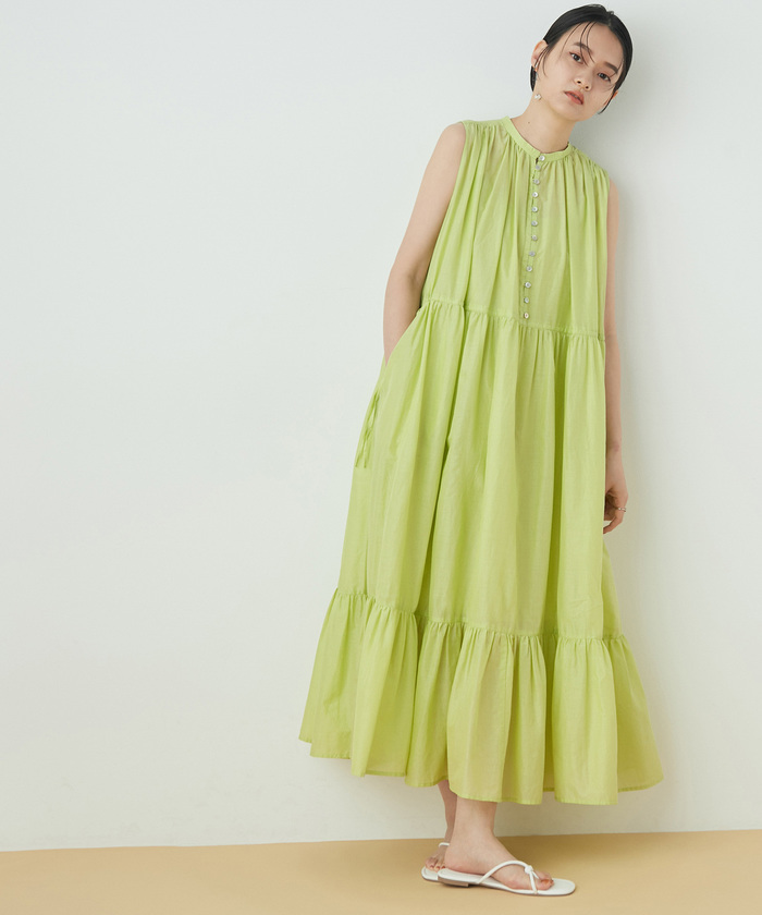 新品　アダムエロペ　バックリボンフレアワンピース　ロング　ブラック　黒　Aライン ADAM ET ROPÉ FEMME(アダム エ ロペ ファム) / 【WEB限定