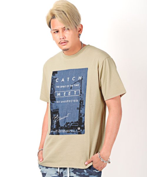 セール15 Off デニムプリント貼り付けtシャツ Tシャツ メンズ 半袖 デニム 貼り付け ロゴ フォト プリント ラグスタイル Luxstyle D Fashion セール15 Off デニムプリント貼り付けtシャツ Tシャツ メンズ 半袖 デニム 貼り付け ロゴ フォト プリント ラグスタイル Luxstyle D Fashion