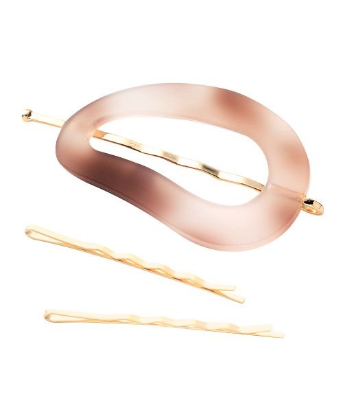 べっ甲風フレームが大人カジュアルな3setヘアピン クリームドット Cream Dot D Fashion べっ甲風フレームが大人カジュアルな3setヘアピン クリームドット Cream Dot D Fashion