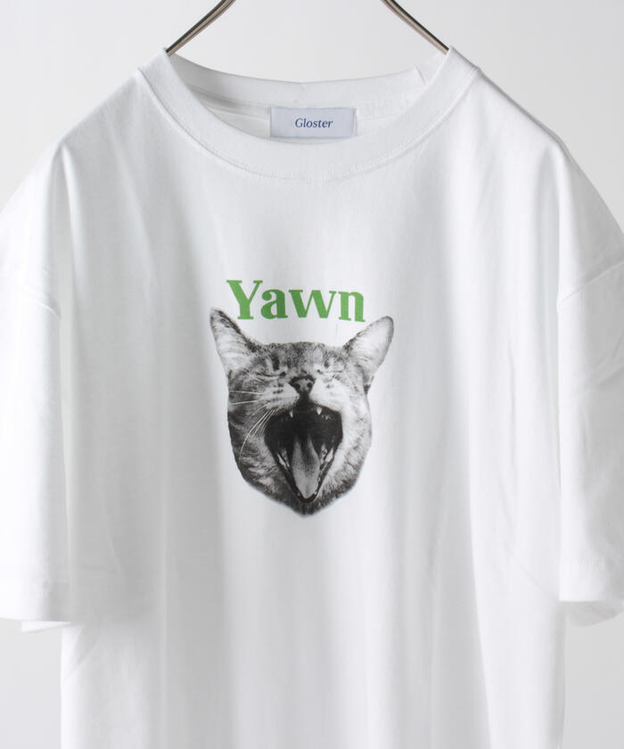 paloma—wool 猫プリント 長袖Tシャツ S GLOSTER/グロスター】DOG&CAT 犬猫プリント ピグメント プリント