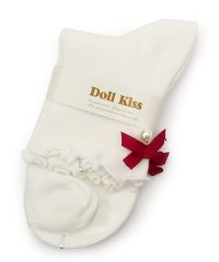 DollKiss/ドール キス Doll Kiss 13色展開リボン付きメローリブクルーソックス 靴下/504123445