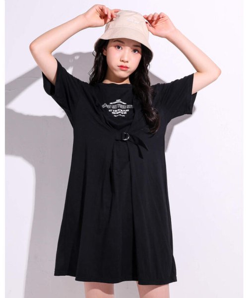 セール ニコ プチ掲載 ウエストマーク ロゴ Tシャツ ワンピース 130 160cm ジディー Ziddy D Fashion セール ニコ プチ掲載 ウエストマーク ロゴ Tシャツ ワンピース 130 160cm ジディー Ziddy D Fashion