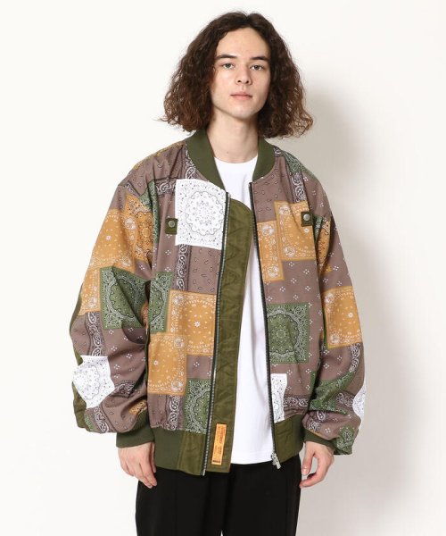 セール Off Libere リベーレ Bandana Bomber Jacket バンダナ柄ボンバージャケット ビーセカンド B 2nd D Fashion