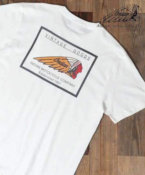 クーポン セール30 Off Indian Motocycle インディアン モトサイクル Headmark Logo T Ic 2545 アメカジ ルード バックプリント Marukawa Shonan Marukawa Shonan D Fashion