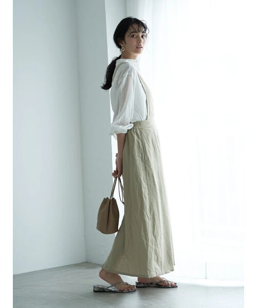 セール Web限定 リネンブレンドワンショルダーワンピース クラフトスタンダードブティック Craft Standard Boutique D Fashion