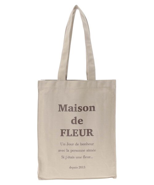 ブランドロゴプリント縦長トートバッグ メゾンドフルール Maison De Fleur D Fashion