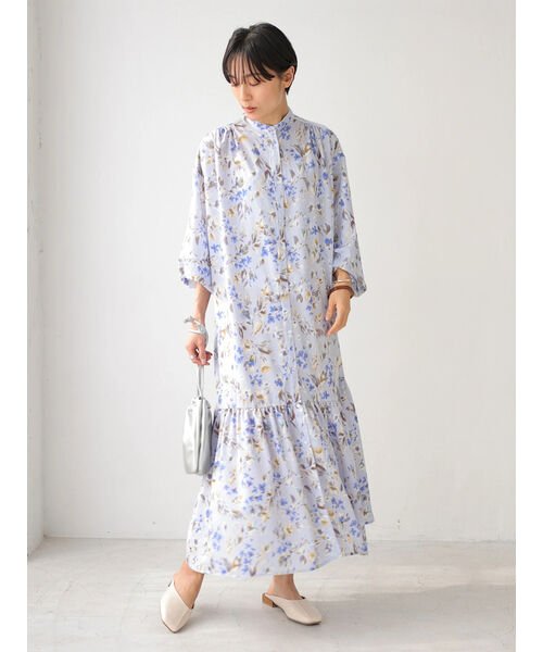 サテンティアードワンピース アメリカン ホリック American Holic D Fashion