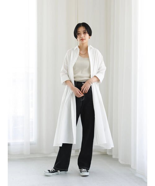 セール50 Off 7分袖フレアシャツワンピース コエ Koe D Fashion セール50 Off 7分袖フレアシャツワンピース コエ Koe D Fashion