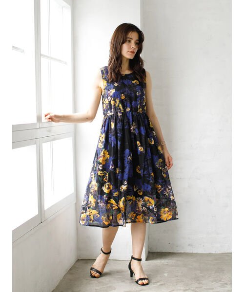 セール ノースリーブ花柄ワンピース コエ Koe D Fashion セール ノースリーブ花柄ワンピース コエ Koe D Fashion