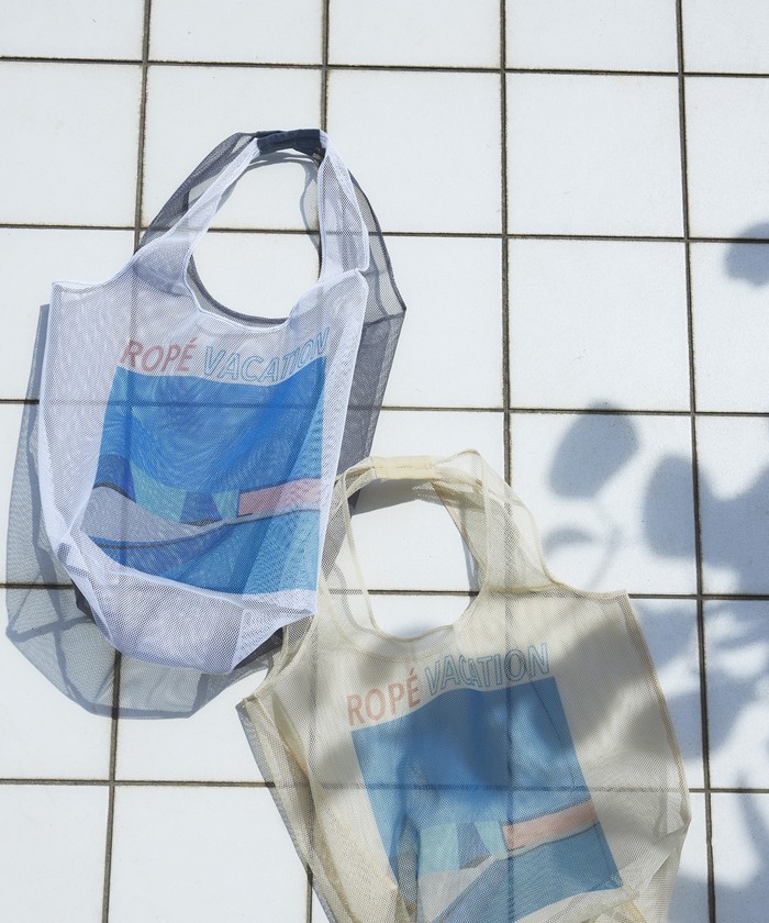 セール】永井博×ROPE'VACATION Mesh Bag(504129164) | ロペ(ROPE セール】永井博×ROPE'VACATION Mesh Bag(504129164) | ロペ(ROPE