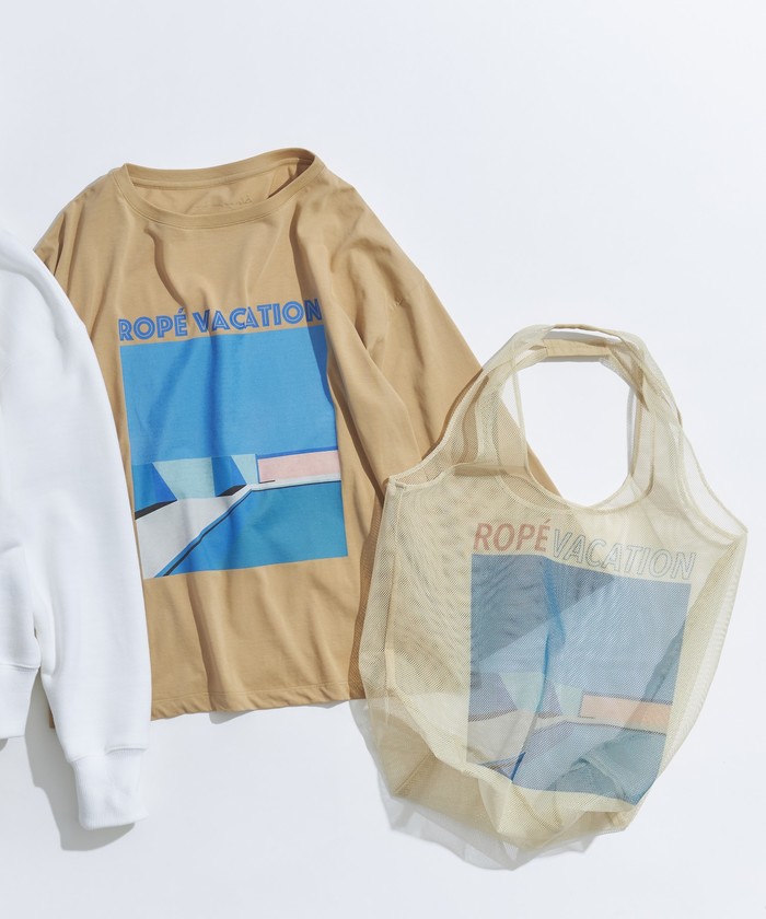 セール】永井博×ROPE'VACATION Mesh Bag(504129164) | ロペ(ROPE セール】永井博×ROPE'VACATION Mesh Bag(504129164) | ロペ(ROPE