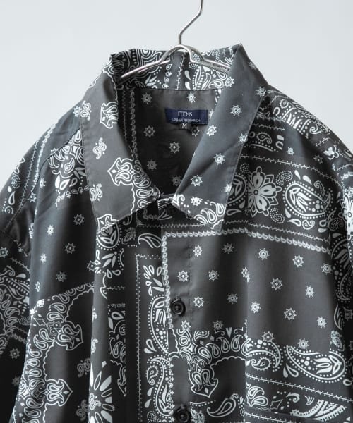 セール セットアップ着用可能 クレイジーペイズリー半袖シャツ アイテムズアーバンリサーチ メンズ Items Urbanresearch D Fashion