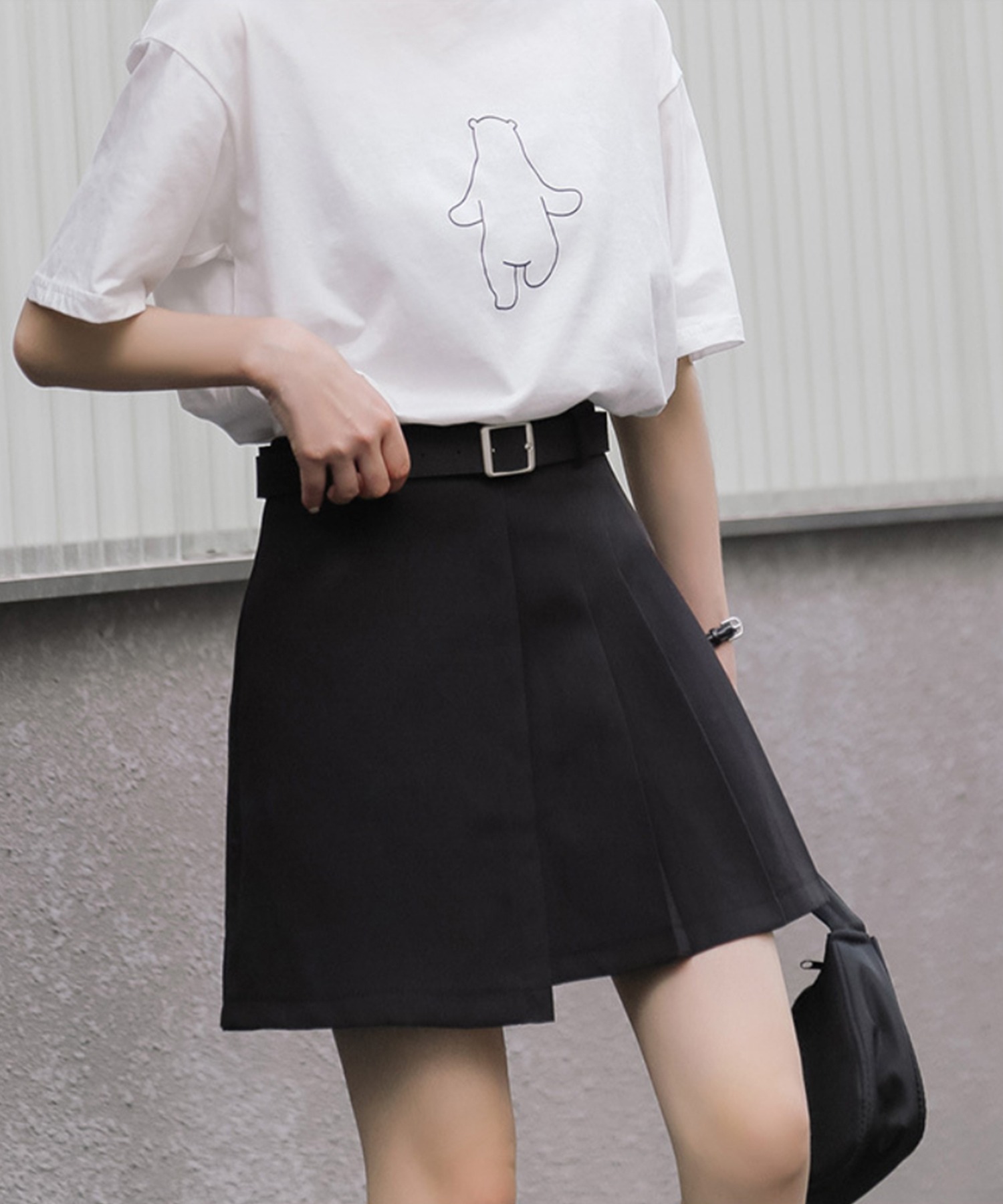 クーポン】【セール15%OFF】アイモハ aimoha ベルト付きデザイン