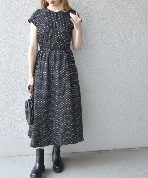 クーポン セール 40 Off Ships Any ウォッシャブル スクエアドット バンドカラー ワンピース シップス エニィ ウィメンズ Ships Any Womens D Fashion