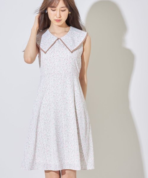 セール 50 Off ウエストりぼん付きライン入りショールカラーフラワープリントワンピース トッコクローゼット Tocco Closet D Fashion セール 50 Off ウエストりぼん付きライン入りショールカラーフラワープリントワンピース トッコクローゼット Tocco Closet D Fashion