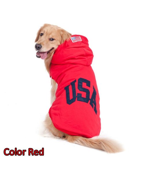 セール10 Off 犬服 秋冬 Mowmow 大型犬用 パーカー ｕｓａ アメカジ 大きいサイズ お散歩 かっこいい Dog Ogt0012 マウマウ Mowmow D Fashion