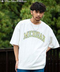 CavariA/CavariA カレッジロゴ入りクルーネック半袖ヘヴィーウェイトビッグTシャツ メンズ 半袖 大きいサイズ ビッグシルエット 厚手 ヘビーウェイト プリント カ/504137732