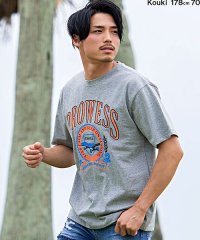 CavariA/CavariA カレッジロゴ入りクルーネック半袖ヘヴィーウェイトビッグTシャツ メンズ 半袖 大きいサイズ ビッグシルエット 厚手 ヘビーウェイト プリント カ/504137732