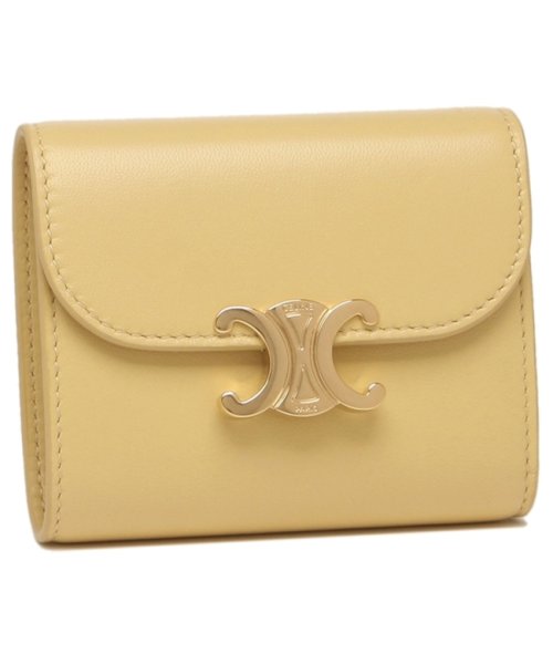 クーポン セール セリーヌ 三つ折り財布 スモールフラップウォレット ミニ財布 イエロー レディース Celine 10d7bzg 11pa セリーヌ Celine D Fashion