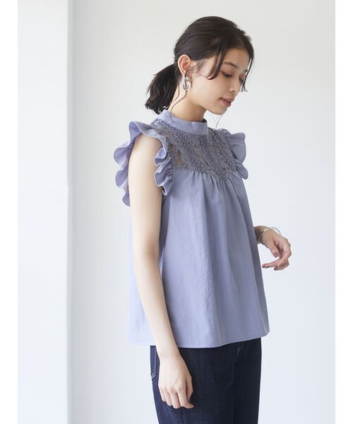 クーポン セール75 Off Elencare Due レース ラッフルブラウス グリーンパークス Green Parks D Fashion