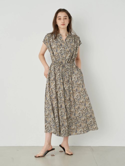 セール ペイズリー柄ギャザーワンピース イェッカ ヴェッカ Yecca Vecca D Fashion セール ペイズリー柄ギャザーワンピース イェッカ ヴェッカ Yecca Vecca D Fashion