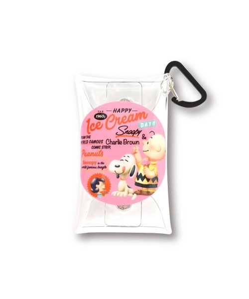 スヌーピー パスケース 定期入れ 2枚 小物入れ クリアマルチケース Sサイズ キャラクター かわいい 可愛い シンプル トレンド 多機能 人気 洗える フル ランナー Runner D Fashion