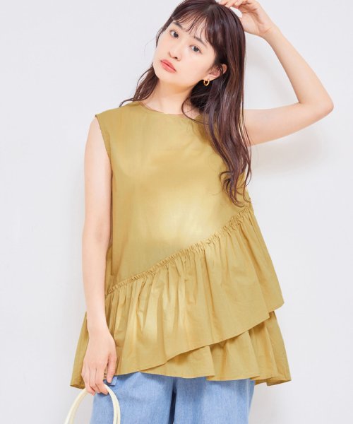 WEB限定】コットン変形ティアードブラウス(504140227) | ビザビ(vis-`a-vis) - d fashion