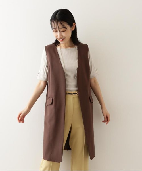 セール 洗える ジレ パンツセットアップ ジレ ナチュラルビューティーベーシック Natural Beauty Basic D Fashion