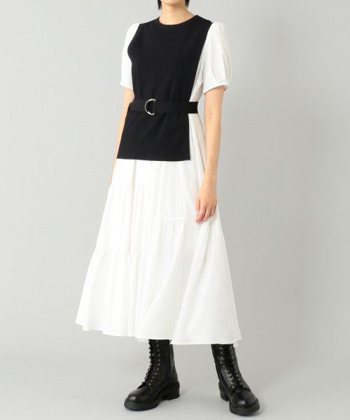 レイヤードニットワンピース グレースコンチネンタル Grace Continental D Fashion レイヤードニットワンピース グレースコンチネンタル Grace Continental D Fashion