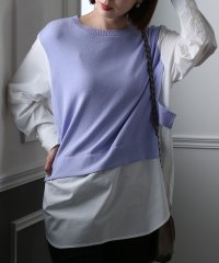 PourVous/プールヴー PourVous ブラウスドッキングニットプルオーバー/504128104