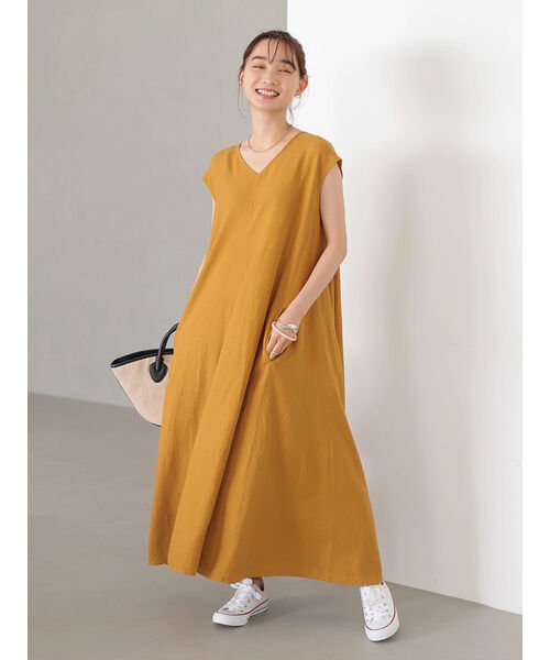 セール41 Off Vネックリネンブレンドフレアワンピース アメリカン ホリック American Holic D Fashion セール41 Off Vネックリネンブレンドフレアワンピース アメリカン ホリック American Holic D Fashion