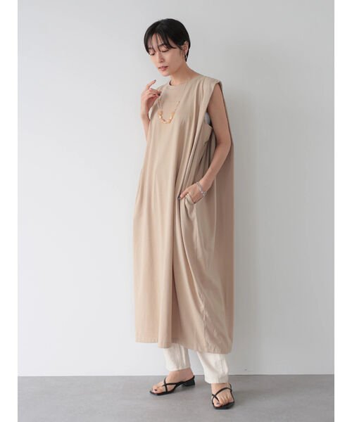 ショルダータックノースリーブカットワンピース アメリカン ホリック American Holic D Fashion ショルダータックノースリーブカットワンピース アメリカン ホリック American Holic D Fashion
