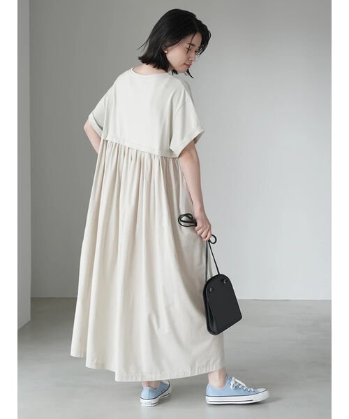 クルーネック異素材カットワンピース アメリカン ホリック American Holic D Fashion クルーネック異素材カットワンピース アメリカン ホリック American Holic D Fashion