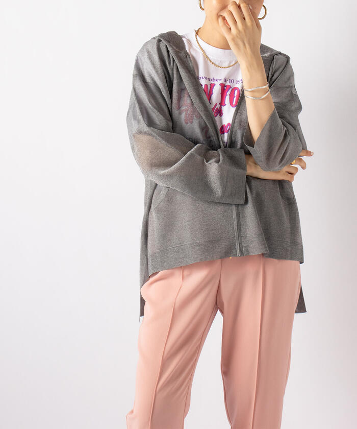 TORRAZZO DONNA トラッゾ ドンナ  ロングカーディガン コート  M ダークグレー TORRAZZO DONNA トラッゾ ドンナ ロングカーディガン コート M