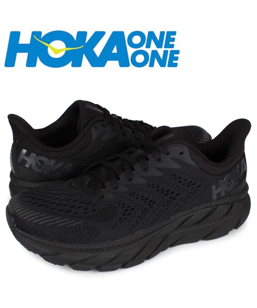 クーポン Hoka One One ホカオネオネ クリフトン7 スニーカー メンズ 厚底 Clifton 7 ブラック 黒 ホカオネオネ Hokaoneone D Fashion