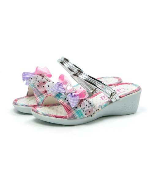 セール50 Off サンダル キッズ ジュニア サンダル 女の子 リボン かわいい つっかけ ウェッジヒール Di 3551 フットプレイス Foot Place D Fashion