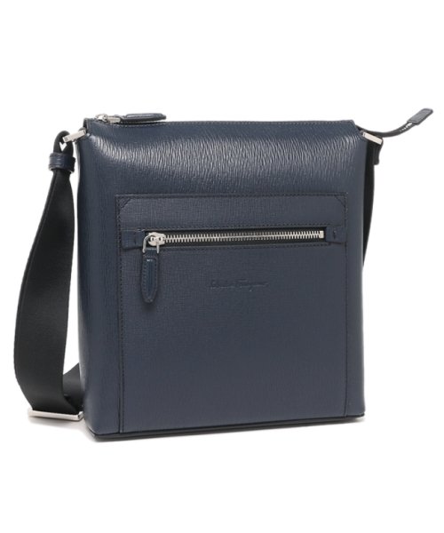 セール サルヴァトーレフェラガモ ショルダーバッグ リバイバル ネイビー メンズ Salvatore Ferragamo 24a516 サルヴァトーレ フェラガモ Salvatore Ferragamo D Fashion